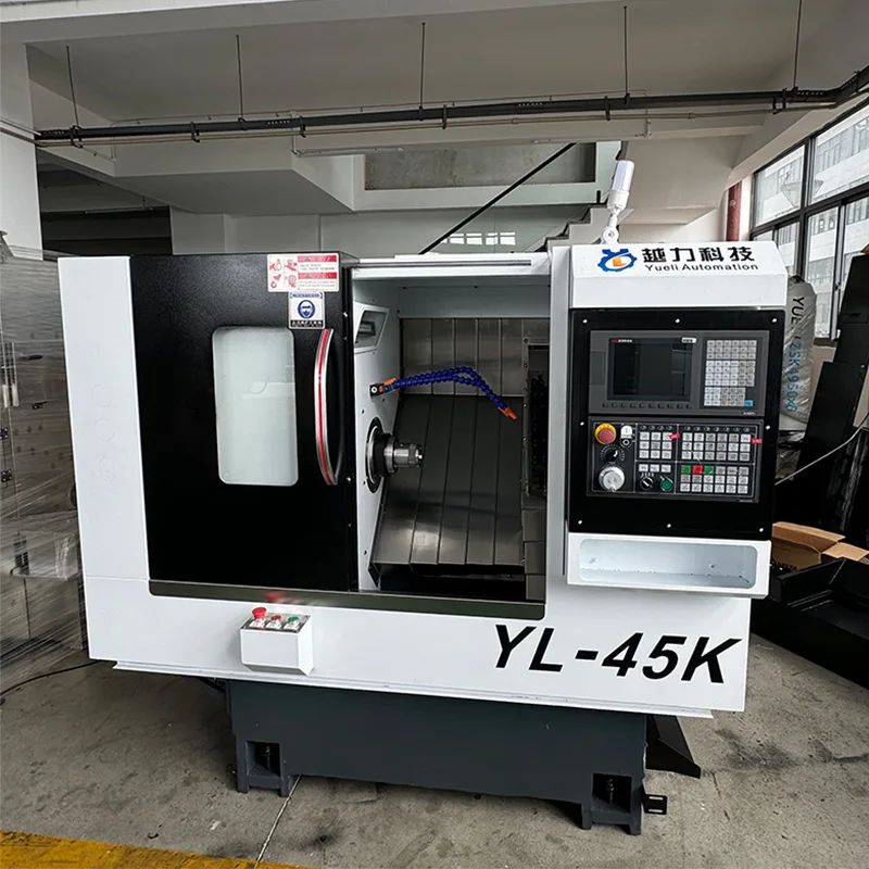 CNC-Schrägbettdrehmaschine mit Servorevolver und hydraulischem Reitstock
