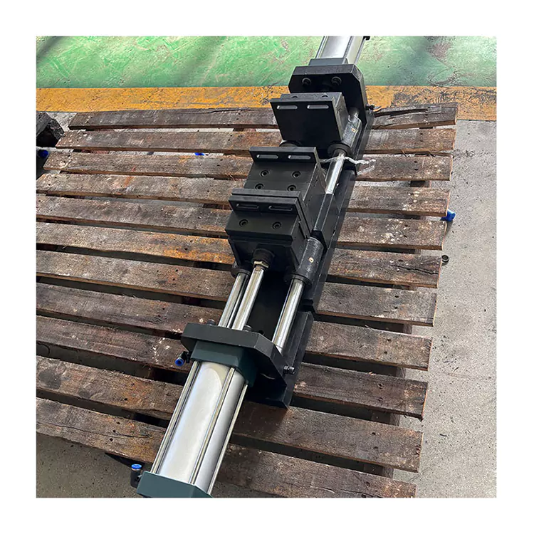 Doppelter, einfacher offener pneumatischer Flachschraubstock