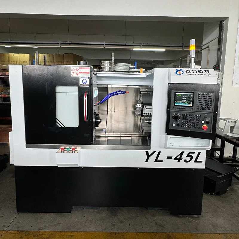 Schrägbett-CNC-Drehmaschine mit Servorevolver und Reitstock